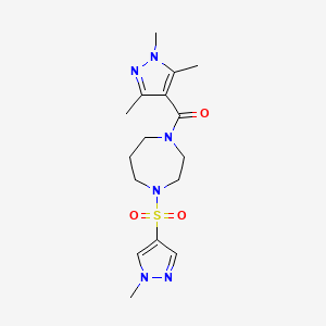 (4-((1-methyl-1H-pyrazol-4-yl)sulfonyl)-1,4-diazepan-1-yl)(1,3,5-trimethyl-1H-pyrazol-4-yl)methanone