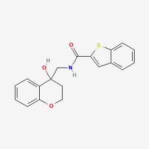 molecular formula C19H17NO3S B2872233 N-((4-hydroxychroman-4-yl)methyl)benzo[b]thiophene-2-carboxamide CAS No. 2034540-27-5