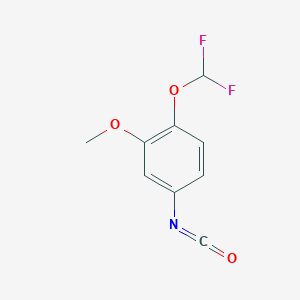 molecular formula C9H7F2NO3 B2872234 1-(Difluoromethoxy)-4-isocyanato-2-methoxybenzene CAS No. 923164-08-3