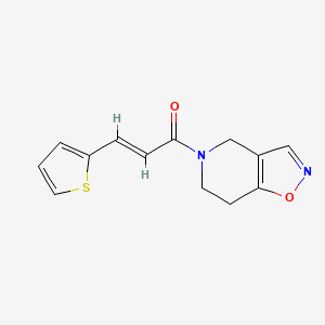 molecular formula C13H12N2O2S B2872252 (E)-1-(6,7-二氢异恶唑并[4,5-c]吡啶-5(4H)-基)-3-(噻吩-2-基)丙-2-烯-1-酮 CAS No. 2035021-93-1