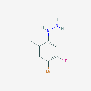 molecular formula C7H8BrFN2 B2872254 (4-溴-5-氟-2-甲基苯基)肼 CAS No. 1601710-23-9