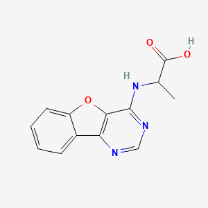 molecular formula C13H11N3O3 B2872255 2-(Benzo[4,5]furo[3,2-d]pyrimidin-4-ylamino)-propionic acid CAS No. 499104-82-4