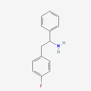 molecular formula C14H14FN B2872263 2-(4-Fluorophenyl)-1-phenylethan-1-amine CAS No. 74533-87-2