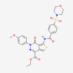 Ethyl 3-(4-methoxyphenyl)-5-[(4-morpholin-4-ylsulfonylbenzoyl)amino]-4-oxothieno[3,4-d]pyridazine-1-carboxylate