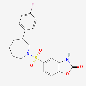 5-((3-(4-fluorophenyl)azepan-1-yl)sulfonyl)benzo[d]oxazol-2(3H)-one
