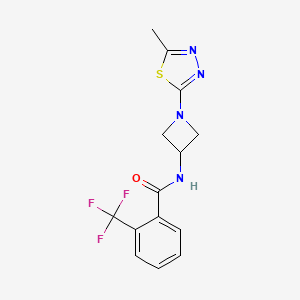 N-[1-(5-Methyl-1,3,4-thiadiazol-2-yl)azetidin-3-yl]-2-(trifluoromethyl)benzamide