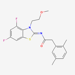 (Z)-N-(4,6-difluoro-3-(2-methoxyethyl)benzo[d]thiazol-2(3H)-ylidene)-2-(2,5-dimethylphenyl)acetamide