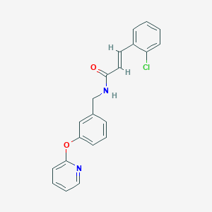 molecular formula C21H17ClN2O2 B2872295 (E)-3-(2-chlorophenyl)-N-(3-(pyridin-2-yloxy)benzyl)acrylamide CAS No. 1798395-93-3