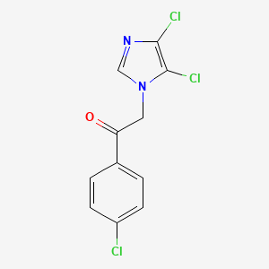 molecular formula C11H7Cl3N2O B2872301 1-(4-Chlorophenyl)-2-(4,5-dichloroimidazol-1-yl)ethanone CAS No. 649578-91-6