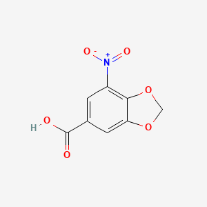 molecular formula C8H5NO6 B2872304 7-nitro-2H-1,3-benzodioxole-5-carboxylic acid CAS No. 7112-72-3