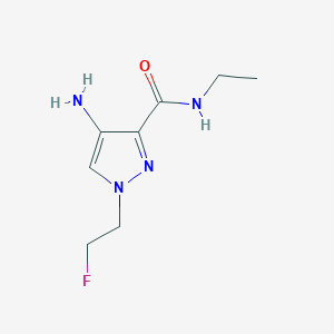 molecular formula C8H13FN4O B2872337 4-Amino-N-ethyl-1-(2-fluoroethyl)-1H-pyrazole-3-carboxamide CAS No. 2101195-61-1