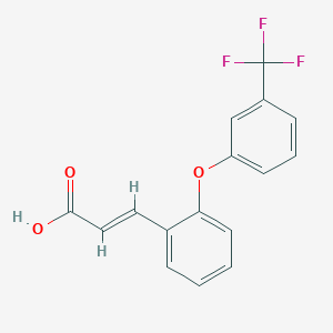 molecular formula C16H11F3O3 B2872338 3-{2-[3-(Trifluoromethyl)phenoxy]phenyl}-acrylic acid CAS No. 449778-81-8