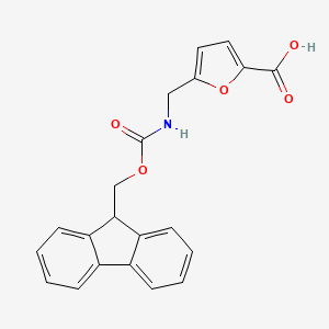 molecular formula C21H17NO5 B2872360 5-({[(9H-fluoren-9-ylmethoxy)carbonyl]amino}methyl)furan-2-carboxylic acid CAS No. 503469-51-0