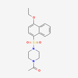 molecular formula C18H22N2O4S B2872362 1-Acetyl-4-[(4-ethoxynaphthyl)sulfonyl]piperazine CAS No. 941008-51-1