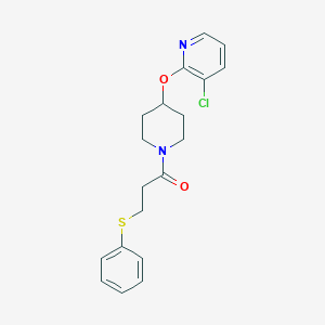 molecular formula C19H21ClN2O2S B2872372 1-(4-((3-氯吡啶-2-基)氧基)哌啶-1-基)-3-(苯硫基)丙-1-酮 CAS No. 1448127-99-8