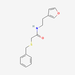 2-(benzylthio)-N-(2-(furan-3-yl)ethyl)acetamide