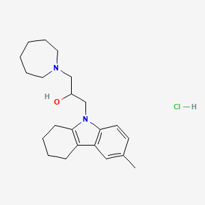 molecular formula C22H33ClN2O B2872387 1-(azepan-1-yl)-3-(6-methyl-3,4-dihydro-1H-carbazol-9(2H)-yl)propan-2-ol hydrochloride CAS No. 1052410-91-9