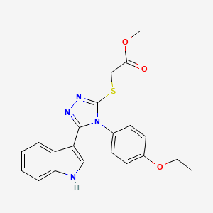 methyl 2-((4-(4-ethoxyphenyl)-5-(1H-indol-3-yl)-4H-1,2,4-triazol-3-yl)thio)acetate