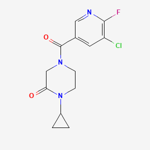 4-(5-Chloro-6-fluoropyridine-3-carbonyl)-1-cyclopropylpiperazin-2-one