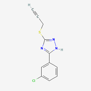 molecular formula C11H8ClN3S B2872403 5-(3-Chlorophenyl)-3-prop-2-ynylthio-1H-1,2,4-triazole CAS No. 1024255-51-3