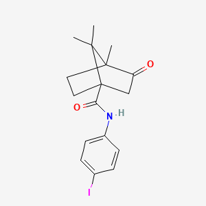 molecular formula C17H20INO2 B2872407 (1R,4R)-N-(4-iodophenyl)-4,7,7-trimethyl-3-oxobicyclo[2.2.1]heptane-1-carboxamide CAS No. 505060-72-0