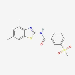 molecular formula C17H16N2O3S2 B2872410 N-(4,6-dimethylbenzo[d]thiazol-2-yl)-3-(methylsulfonyl)benzamide CAS No. 896284-08-5