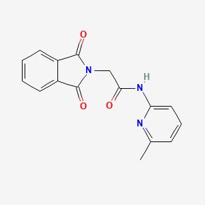 molecular formula C16H13N3O3 B2872411 2-(1,3-dioxoisoindolin-2-yl)-N-(6-methylpyridin-2-yl)acetamide CAS No. 349611-14-9