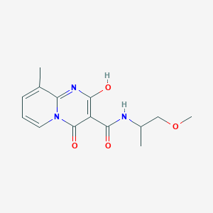 molecular formula C14H17N3O4 B2872421 2-羟基-N-(1-甲氧基丙-2-基)-9-甲基-4-氧代-4H-吡啶并[1,2-a]嘧啶-3-甲酰胺 CAS No. 886913-86-6