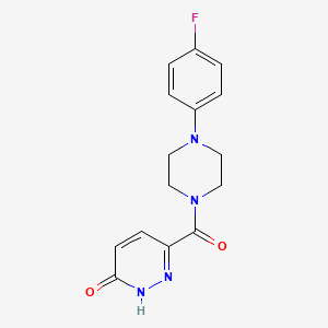 molecular formula C15H15FN4O2 B2872435 6-(4-(4-fluorophenyl)piperazine-1-carbonyl)pyridazin-3(2H)-one CAS No. 847179-02-6