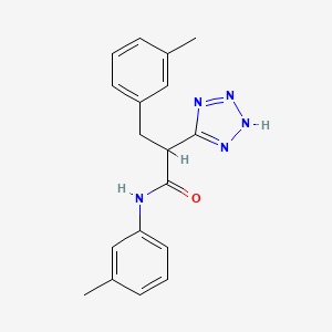 molecular formula C18H19N5O B2872436 N,3-bis(3-methylphenyl)-2-(2H-tetrazol-5-yl)propanamide CAS No. 483993-84-6