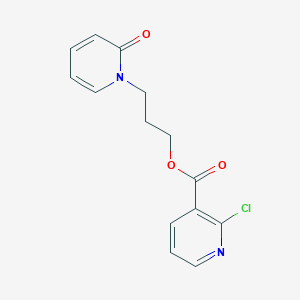 molecular formula C14H13ClN2O3 B2872437 3-(2-氧代吡啶-1-基)丙基 2-氯吡啶-3-羧酸盐 CAS No. 1436232-08-4