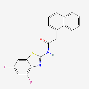 molecular formula C19H12F2N2OS B2872444 N-(4,6-difluorobenzo[d]thiazol-2-yl)-2-(naphthalen-1-yl)acetamide CAS No. 941875-31-6