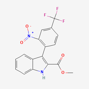 Methyl 3-[2-nitro-4-(trifluoromethyl)phenyl]-1H-indole-2-carboxylate