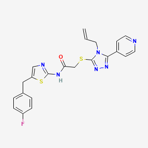 2-((4-allyl-5-(pyridin-4-yl)-4H-1,2,4-triazol-3-yl)thio)-N-(5-(4-fluorobenzyl)thiazol-2-yl)acetamide