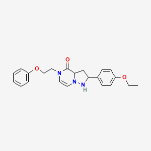 molecular formula C22H21N3O3 B2872471 2-(4-ethoxyphenyl)-5-(2-phenoxyethyl)-4H,5H-pyrazolo[1,5-a]pyrazin-4-one CAS No. 2309222-86-2