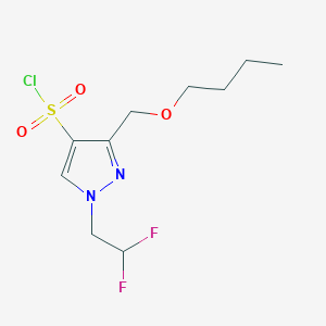 3-(butoxymethyl)-1-(2,2-difluoroethyl)-1H-pyrazole-4-sulfonyl chloride