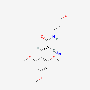 (E)-2-Cyano-N-(3-methoxypropyl)-3-(2,4,6-trimethoxyphenyl)prop-2-enamide