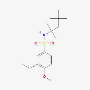 molecular formula C17H29NO3S B2872493 [(3-Ethyl-4-methoxyphenyl)sulfonyl](1,1,3,3-tetramethylbutyl)amine CAS No. 886126-08-5