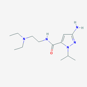 molecular formula C13H25N5O B2872494 3-Amino-N-[2-(diethylamino)ethyl]-1-isopropyl-1H-pyrazole-5-carboxamide CAS No. 2101197-29-7