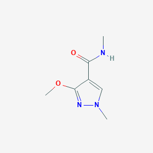 molecular formula C7H11N3O2 B2872513 3-methoxy-N,1-dimethylpyrazole-4-carboxamide CAS No. 2320418-95-7