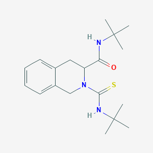 molecular formula C19H29N3OS B2872518 N-(tert-butyl)-2-[(tert-butylamino)carbothioyl]-1,2,3,4-tetrahydro-3-isoquinolinecarboxamide CAS No. 318517-24-7