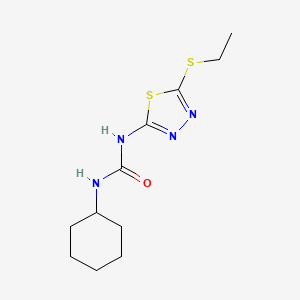 molecular formula C11H18N4OS2 B2872524 1-环己基-3-(5-乙基硫代-1,3,4-噻二唑-2-基)脲 CAS No. 544662-37-5