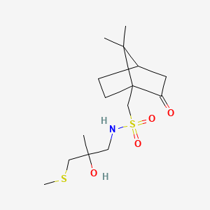 molecular formula C15H27NO4S2 B2872548 1-(7,7-dimethyl-2-oxobicyclo[2.2.1]heptan-1-yl)-N-(2-hydroxy-2-methyl-3-(methylthio)propyl)methanesulfonamide CAS No. 1788676-22-1