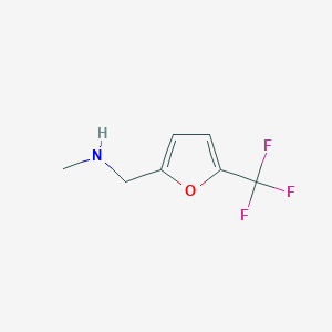 molecular formula C7H8F3NO B2872558 Methyl({[5-(trifluoromethyl)furan-2-yl]methyl})amine CAS No. 869901-19-9