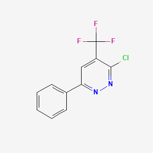 molecular formula C11H6ClF3N2 B2872560 3-氯-6-苯基-4-(三氟甲基)吡啶 CAS No. 221196-00-5