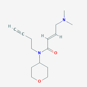 (E)-N-But-3-ynyl-4-(dimethylamino)-N-(oxan-4-yl)but-2-enamide