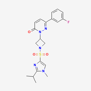 6-(3-Fluorophenyl)-2-[1-(1-methyl-2-propan-2-ylimidazol-4-yl)sulfonylazetidin-3-yl]pyridazin-3-one