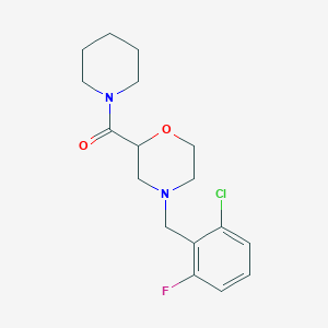 molecular formula C17H22ClFN2O2 B2872573 [4-[(2-Chloro-6-fluorophenyl)methyl]morpholin-2-yl]-piperidin-1-ylmethanone CAS No. 2415511-62-3