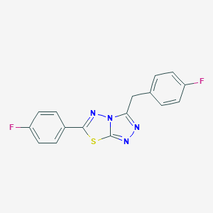 molecular formula C16H10F2N4S B287258 3-(4-Fluorobenzyl)-6-(4-fluorophenyl)[1,2,4]triazolo[3,4-b][1,3,4]thiadiazole 