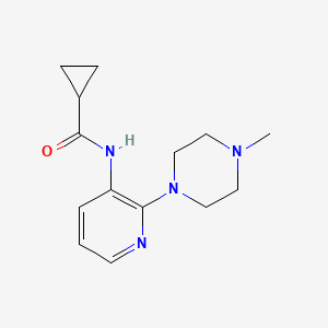 molecular formula C14H20N4O B2872580 N-[2-(4-methylpiperazin-1-yl)pyridin-3-yl]cyclopropanecarboxamide CAS No. 861212-94-4